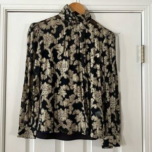 Black and gold blouse